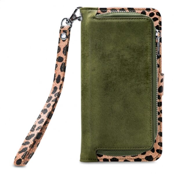 Mobilize 2in1 Magnet Zipper Case Apple iPhone 12/12 Pro Olive/Leopard